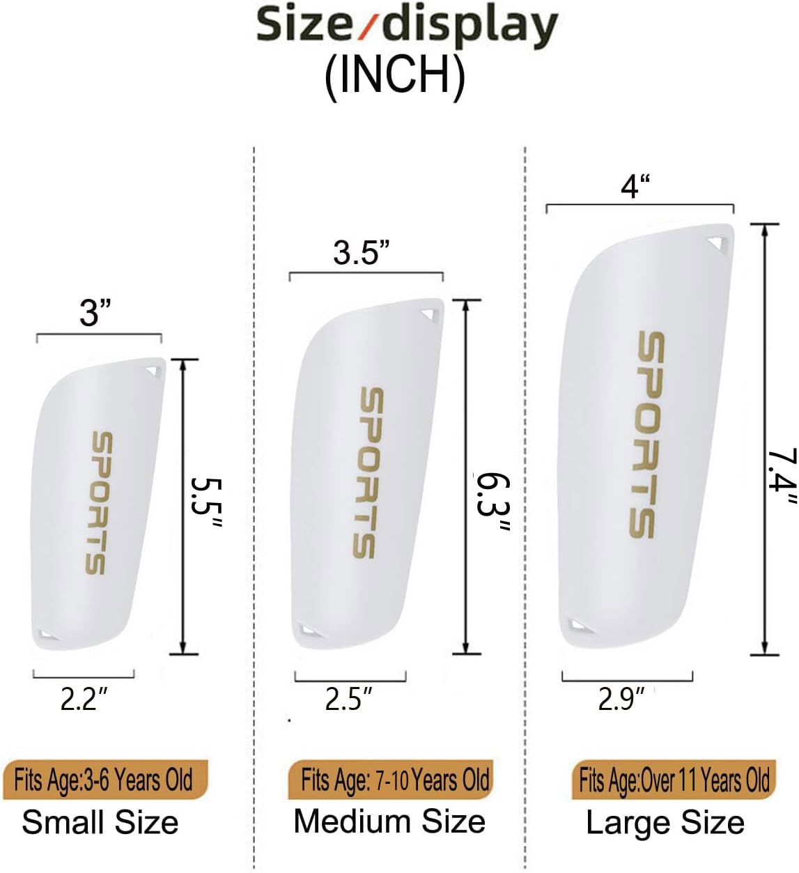 Soccer Shin Guards for Kid Youth Teen Adult - Shin Guards Sleeves with Inserted Pocket Cushion Protection Reduce Shocks and Injuries for TeamSports (White, Medium)