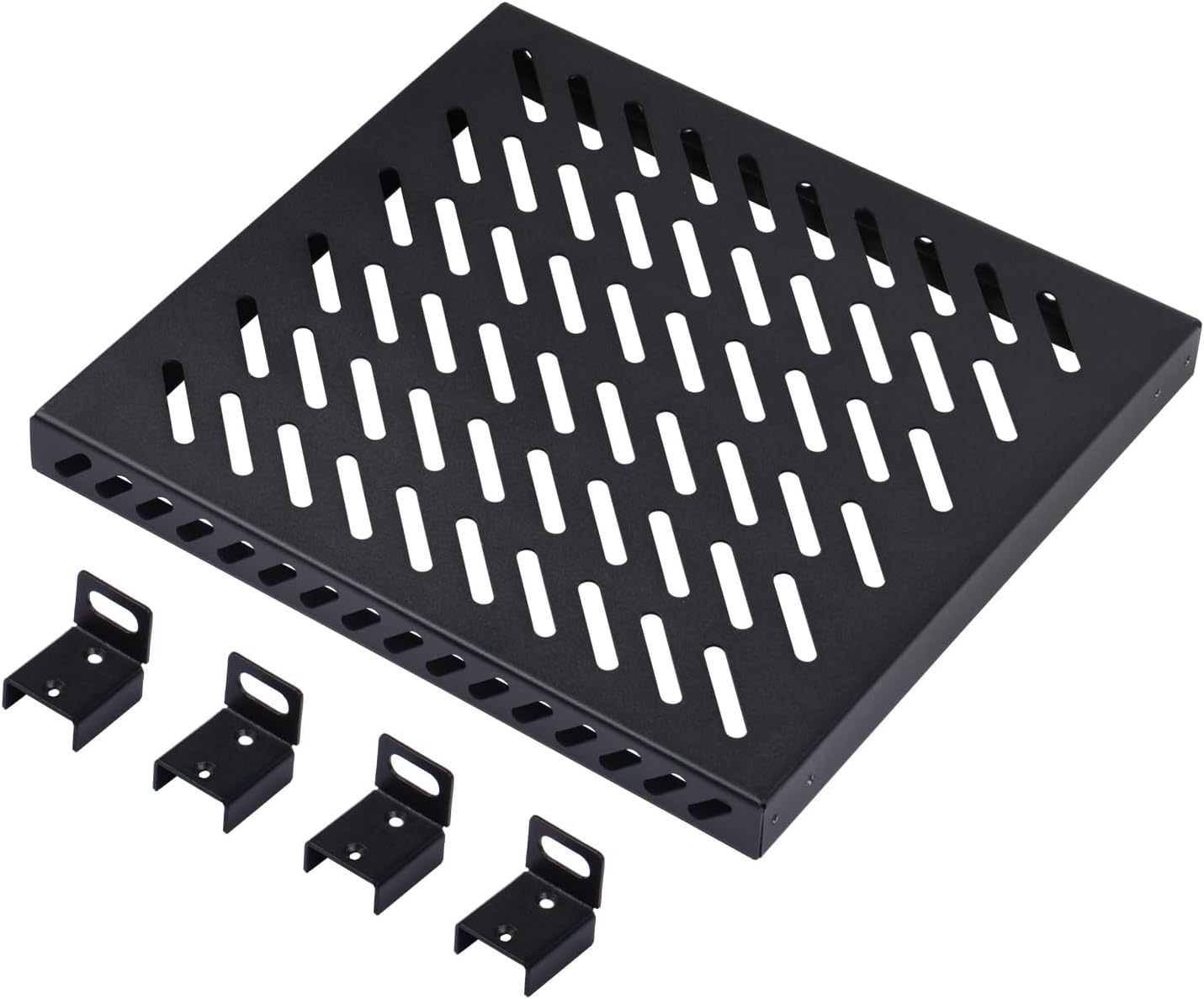 GeeekPi 10 inch 0.5U T1/T0 10inch 55LBS High Duty Vented Rack Shelf for DeskPi RackMate Network Cabinet/ Server Rack