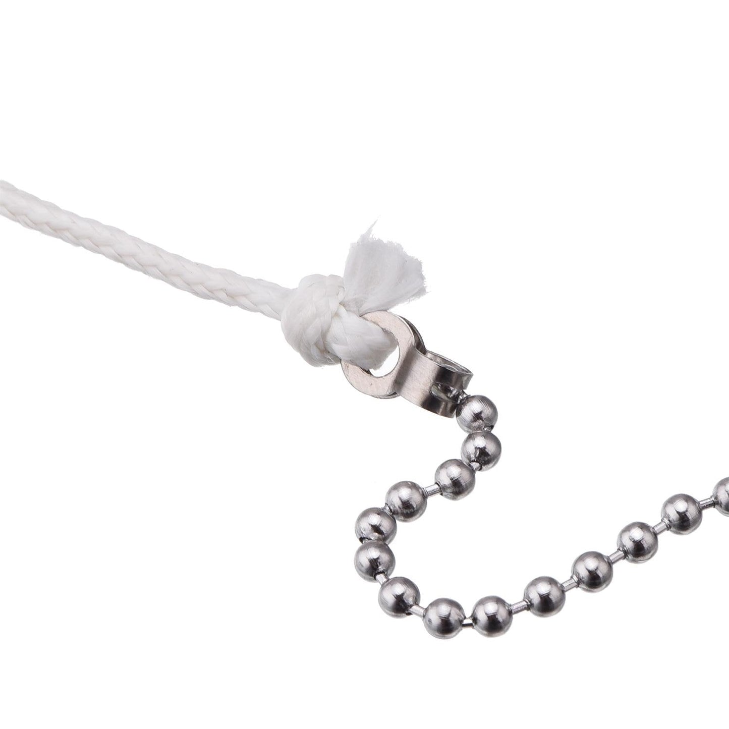 Shappy 2 Pack Steel Beaded Ball Pull String Extension Chain with Connector for Ceiling Fan Light Fixture Light Bulb Switch Chain Extender, 1 Meter Length