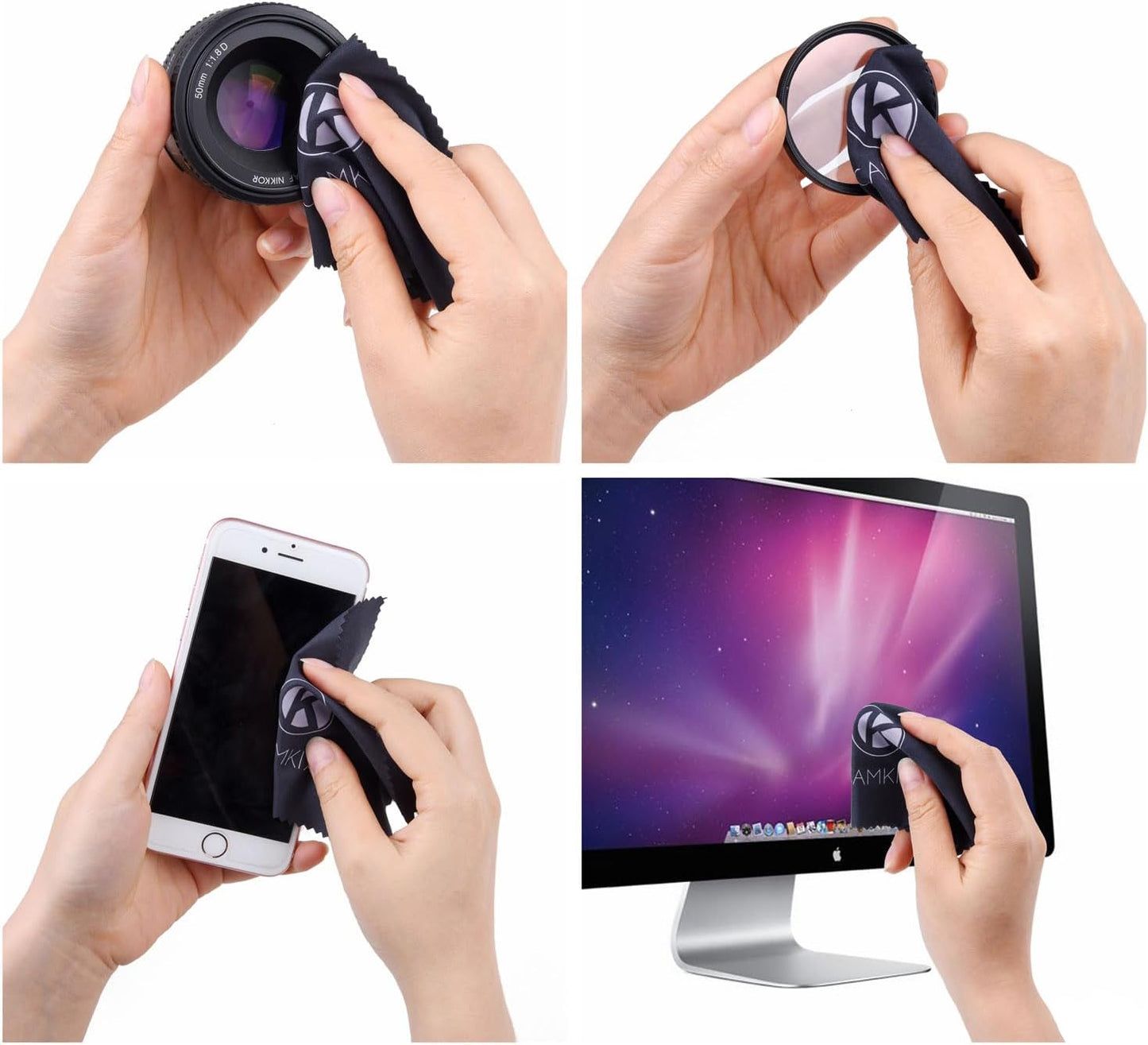 CamKix 2X 2X Lens and Screen Cleaning Kit - Cleaning Spray Microfiber Cloth - Perfect to Clean The Lens of Your DSLR