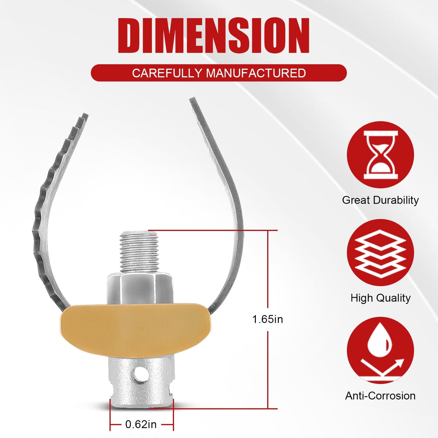 52812 T-230 2" Heavy Duty C-Cutter Drain Cleaning Auger for Ridgid Sectional Cables C-4 C-6 C-7 C-8 & C-9, Compatible with Drain Cleaning Machines K-40 K-45 K-50 K-3800