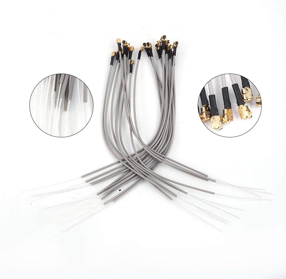 Dilwe 20Pcs 2.4G Receiver Antenna, ABS Aircraft Receiver Antenna Compatible Port for Futaba FrSky Replacement