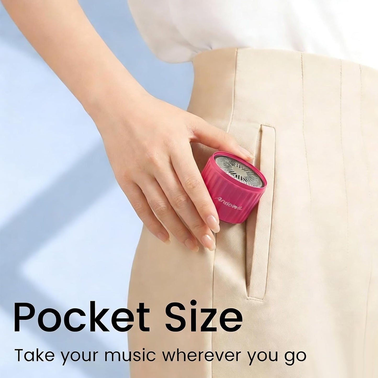 Andowl Mini Bluetooth Speaker, Portable Wireless Speaker with TWS Stereo Pairing, Built-in Mic, Micro SD Card Playback