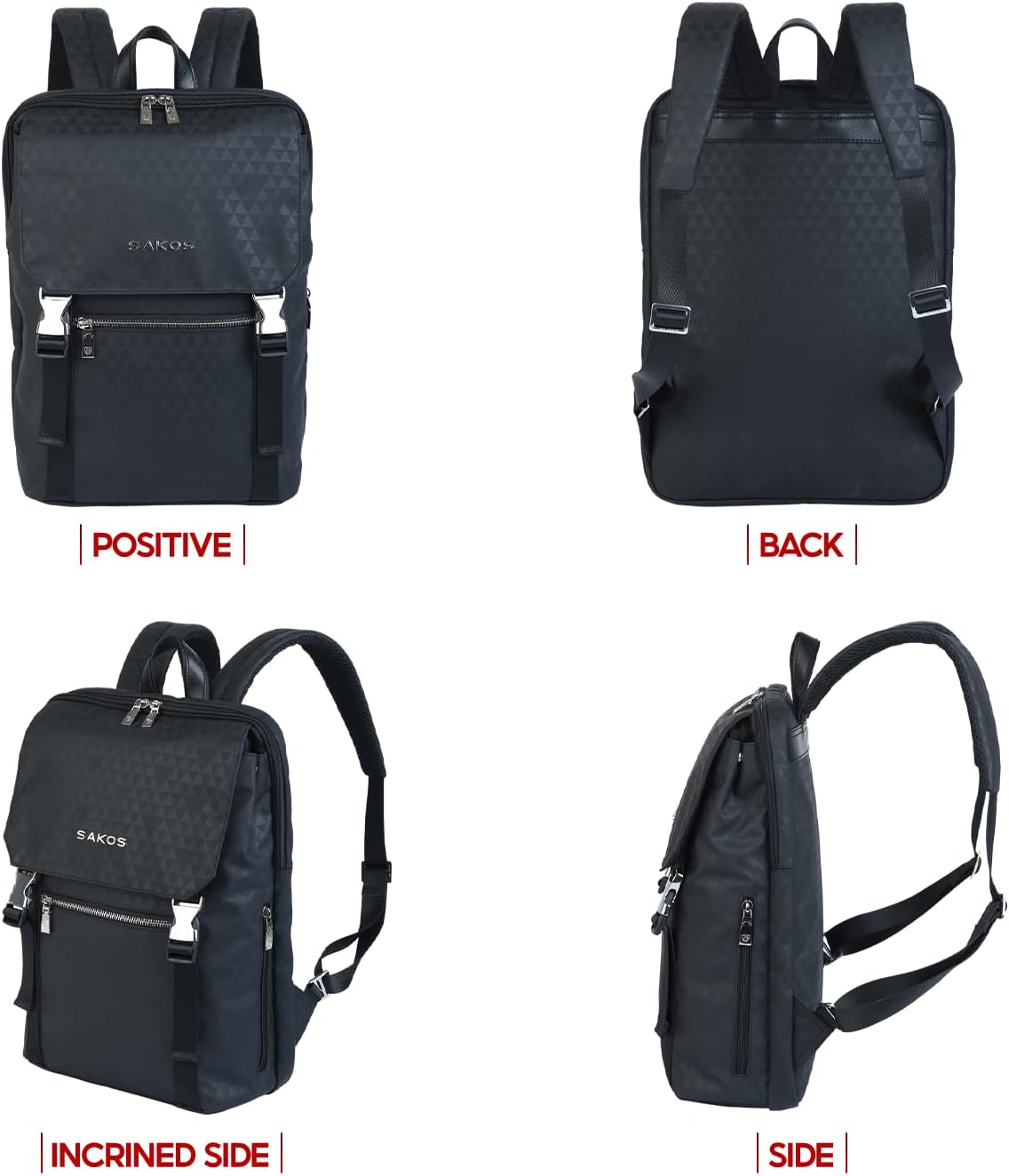 14 Inch Backpack SAKOS TRENDY Book Bags For Women, Laptop For Women, Business Professionals, Personal Item TSA