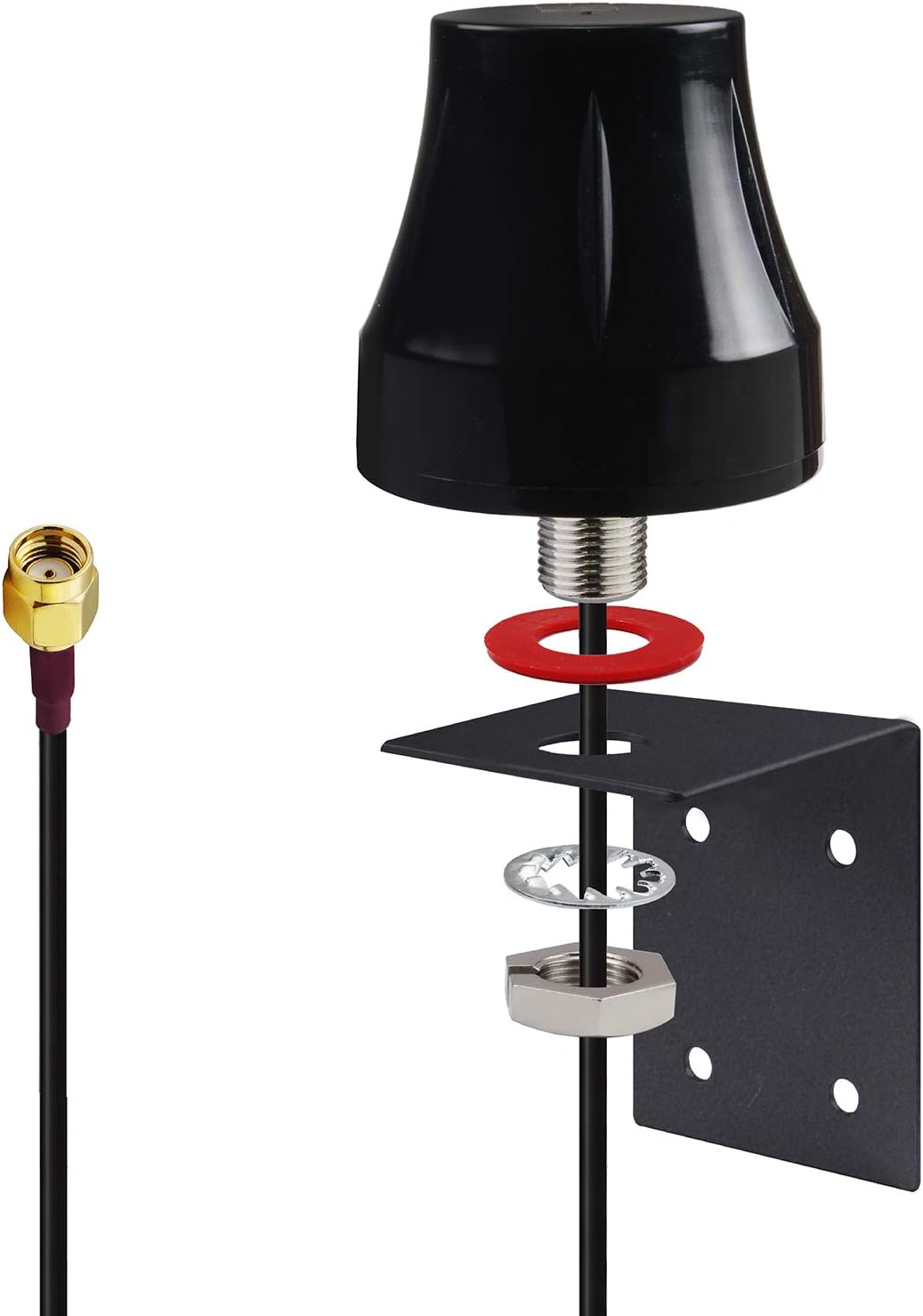 eifagur 2.4GHz 5GHz 5.8GHz 5dBi Waterproof Dual Band WiFi Mini Omni-Directional Wall Mount Outdoor RP-SMA Male Antenna
