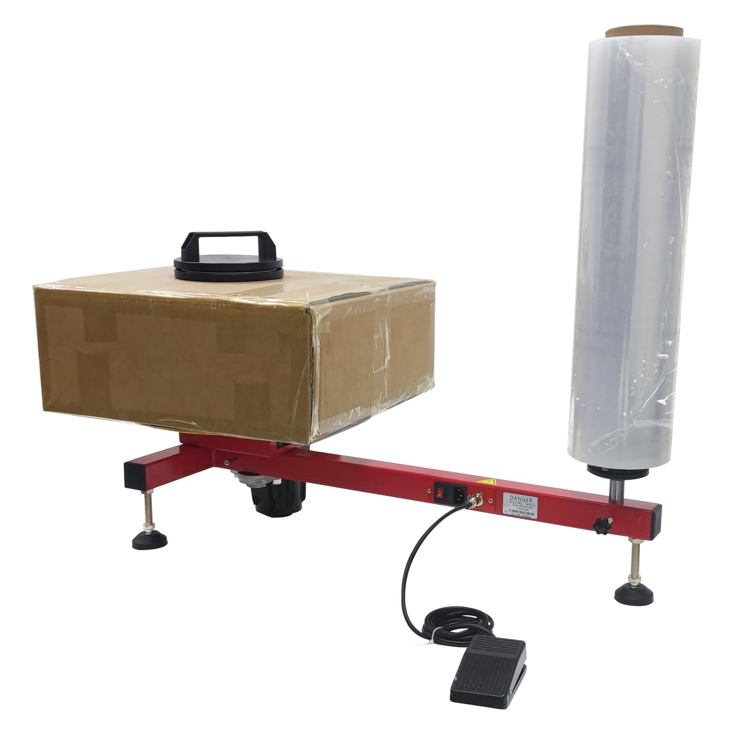 PreAsion 110V Manual/Electric Wrap-around Film Baler - 50 RPM High-Speed Packaging Machine, 110LBS Load Capacity, for E-commerce, Logistics, Storage - Dustproof, Moisture-Resistant Packaging Equipment