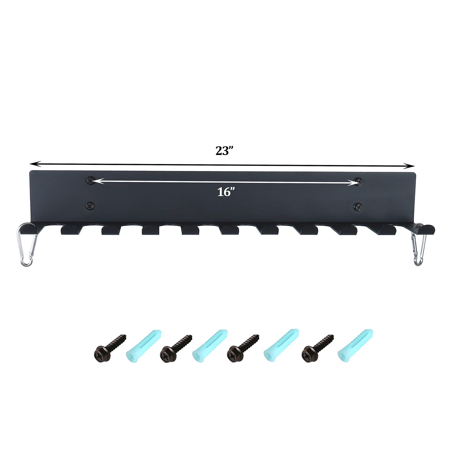 Topsair Gym Storage Rack Resistance Band Rack Wall Mount Barbell Rack Heavy Duty Home Gym Storage Rack for Gym Equipment, Exercise Bands, Lifting Belts and Jump Ropes, Gym Accessories (11 prongs)