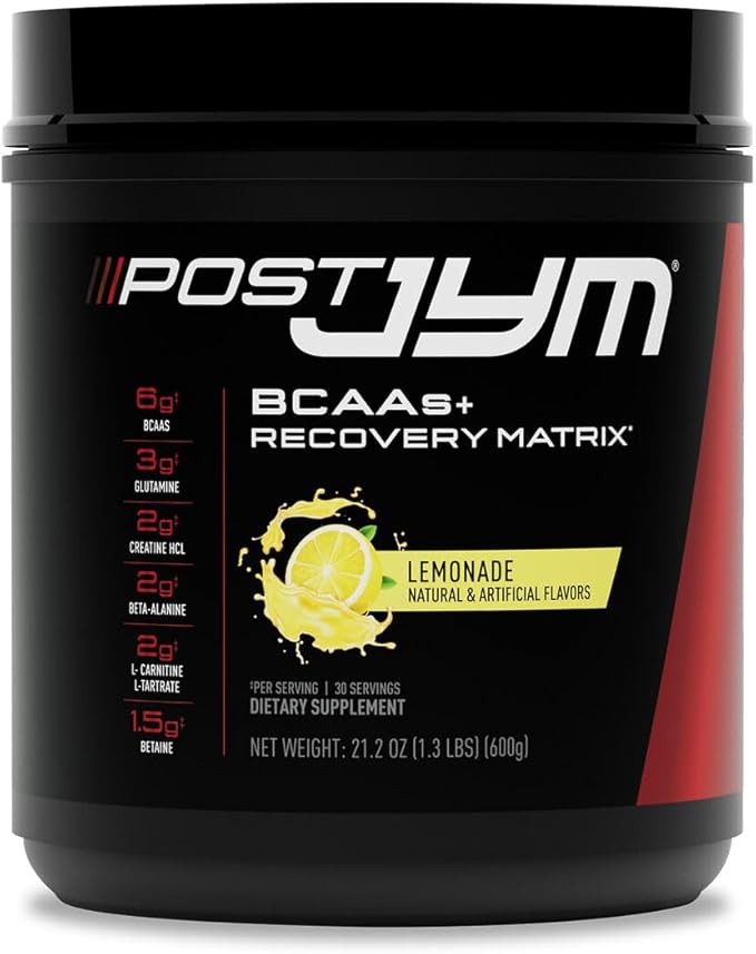 Post JYM Active Matrix Amino Recovery Powder | Pure Creatine HCL, BCAA?™s, Glutamine, Carnitine, Betaine, Taurine for Maximum Strength, Repair, Definition, Performance | Lemonade Flavor 30 Servings