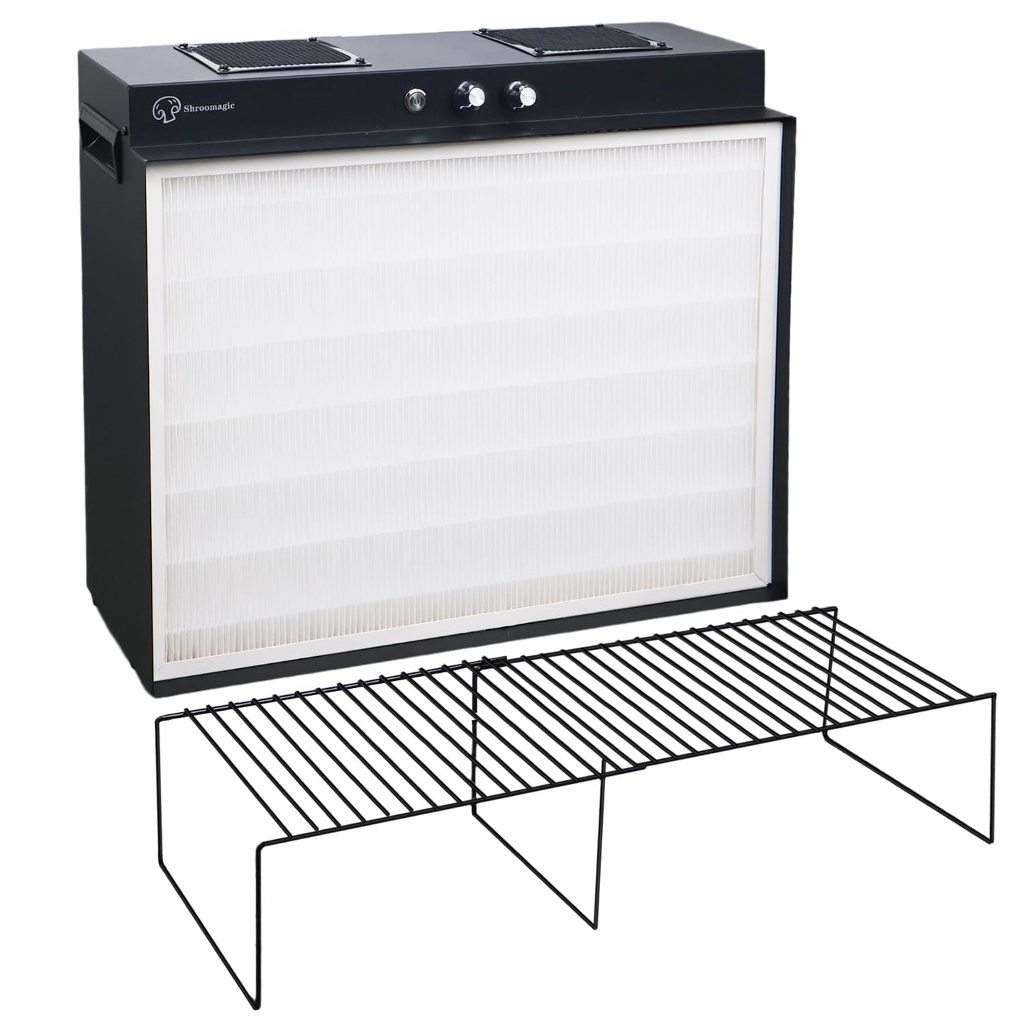 Laminar Flow Hood with H13 HEPA Filter (20"x15"）, Class 100 / ISO 5 Clean Bench with Light for Mycology, Mushroom Cultivation, Lab & Cleanroom, 24V DC with 100–240V Adapter