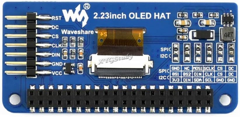 XYGStudy 2.23 inch 2B/3B/4B/Zero/Zero 12832 SPI/I2C OLED Display HAT for Raspberry Pi W Jetson Nano Pixels Interface @