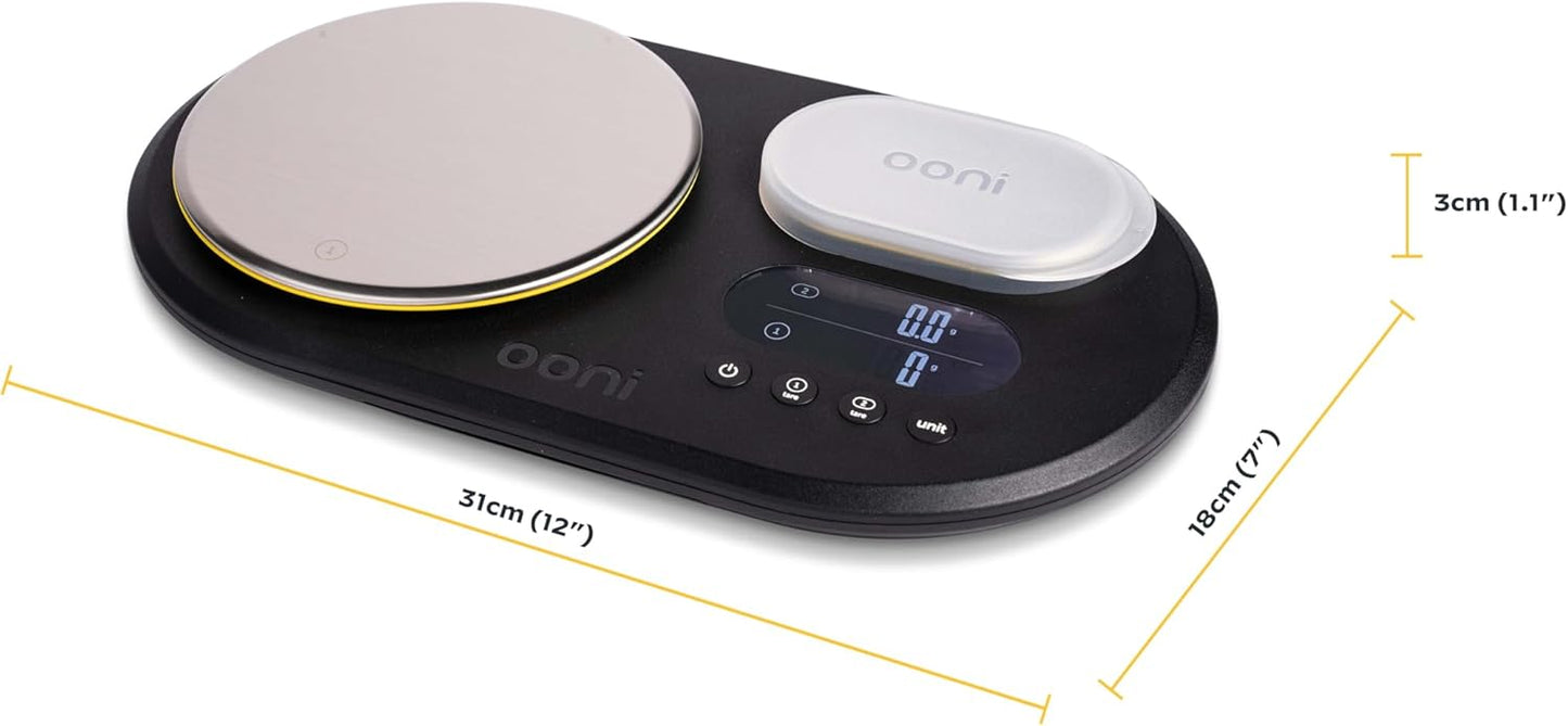 Ooni Dual Platform Digital Scales - Precision Baking & Cooking Scales with LCD Display - Ideal for Pizza Ovens