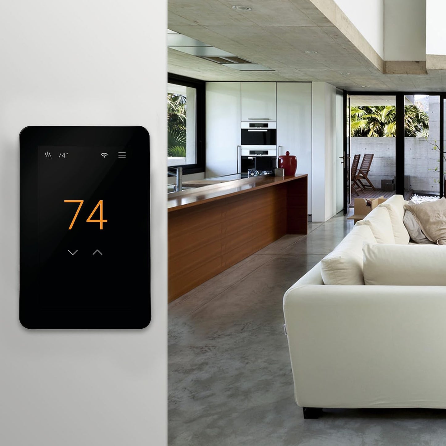 SunTouch SunStat CommandPlus Touchscreen Programmable Smart Wi-Fi Thermostat for Electric Floor Heating Systems, 4.3" Screen, Floor and Air Sensing Control, Energy Monitoring, Remote Access