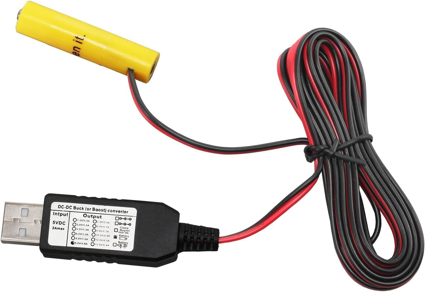 MyuSuiRan 5V 1.5V 3V 4.5V 6V 9V 1 4pcs 78INCH (3AAA) Battery Eliminator Replace Kit USB to Power Supply Converter to AA