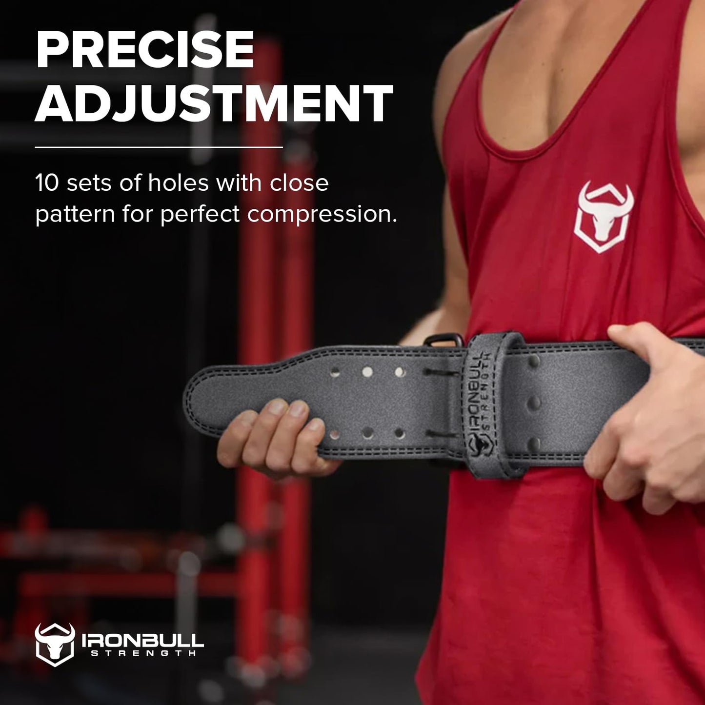 PowerLifting Belt/Weight Lifting Belt - 10mm Double Prong - 4-inch Wide - Advanced Back Support for Weightlifting and Heavy Power Lifting (Grey, XX-Large)