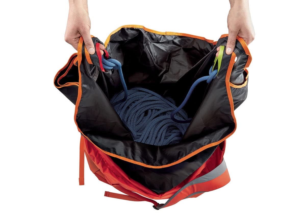 PETZL KLIFF Rope Bag - 36-Liter Rope Bag for Sport Climbing With Removable Tarp - Red/Orange