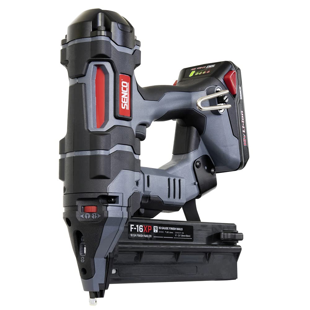 SENCO 10N0001N Fusion F-16XP 18V Lithium-Ion 2-1/2 in. Cordless 16 ga. Straight Finish Nailer (1.5 Ah)