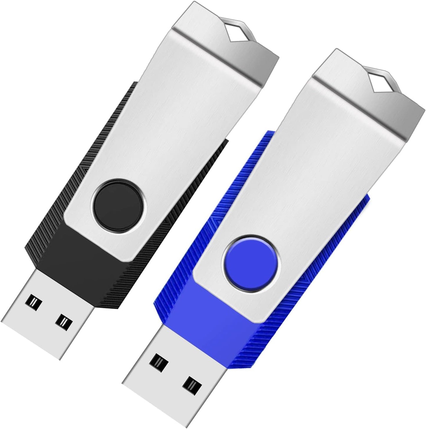 Wooolken 2GB 2 Pack, 2.0 Flash Drive USB Thumb Drives Jump Pen Drive Memory Stick with LED Light and Lanyards