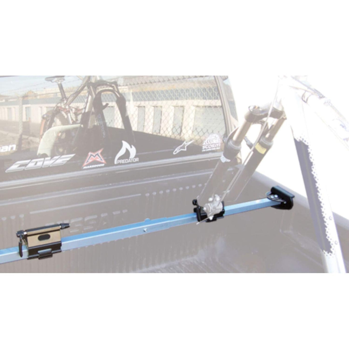 Swagman Pick Up Truck Bed Bike Rack – Compression Fits on the Edge of Your Pick Up Truck Box, Fork Mount Carrier for 9mm Quick Release Bikes