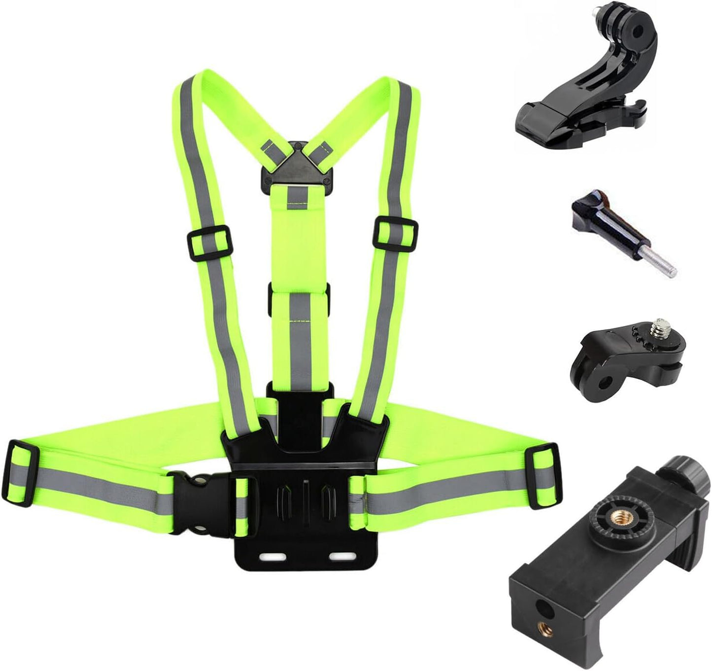 Yoogeer Insta360 X5 X4 X3, POV Action Camera Cellphone Selfie Reflective Vest Chest Strap Mount Harness for Gopro, DJI