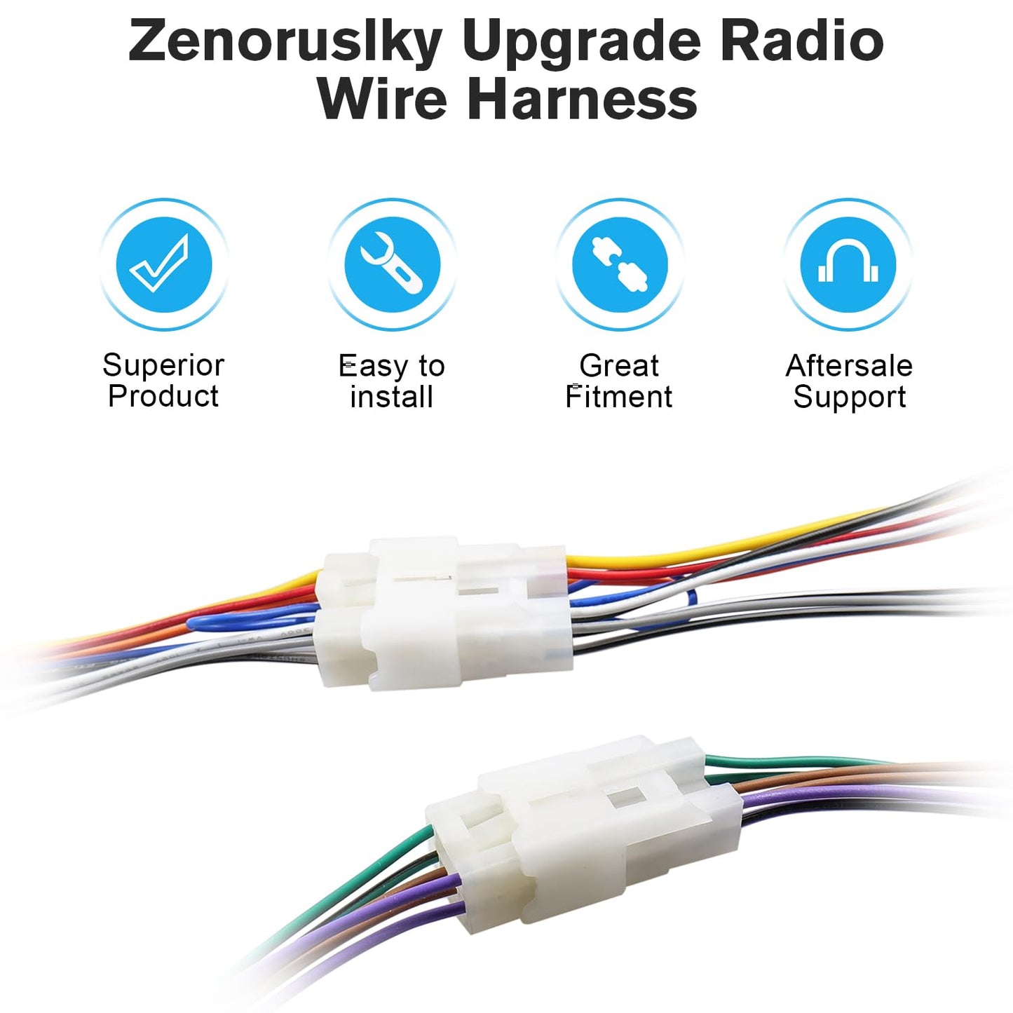 10Pin 6Pin 92-19, 12-19 Radio Wiring Harness Kit Female to Male Stereo Connector Compatible with Toyota Aftermarket Car