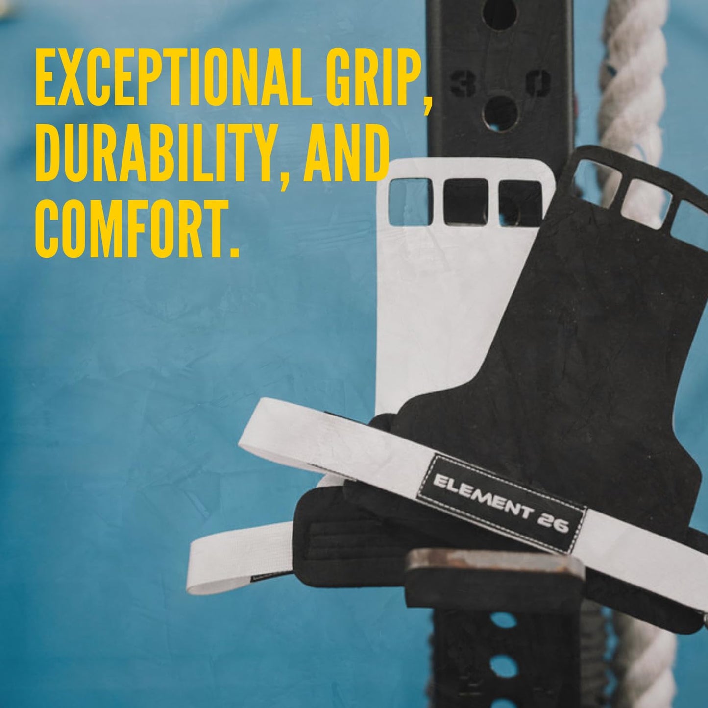 Element 26 Vise Grips - Gymnastics Grips, 3 Hole Hand Grips For Cross Training, WODs, Weightlifting & Hiit Training | Bar Grips For Weight Lifting - Pull Up Hand Grip For Men And Women - Medium, Black
