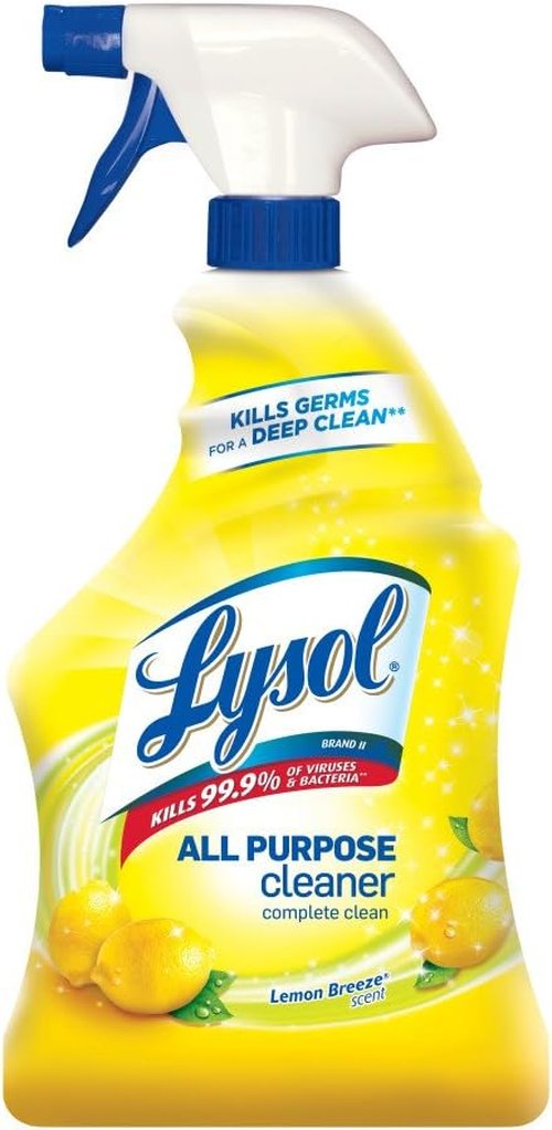 LYSOL All-Purpose Cleaner - Lemon Breeze Scent | Ready-to-Use 32 Oz Spray Bottle