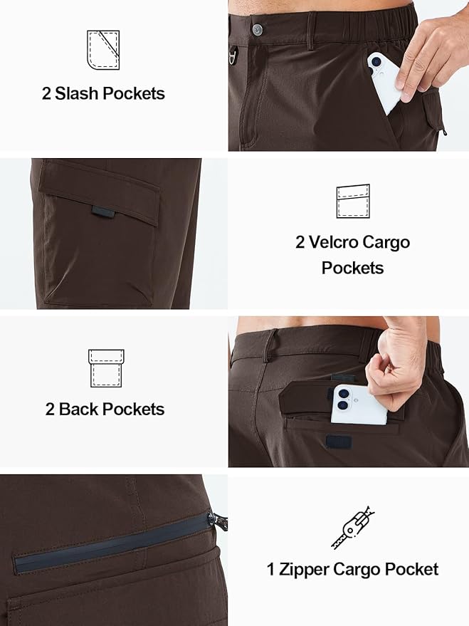 NORTHYARD Men's Cargo Hiking Shorts 9" Lightweight Outdoor Tactical Work Camping Sport Golf Casual Travel Fishing Multipocket