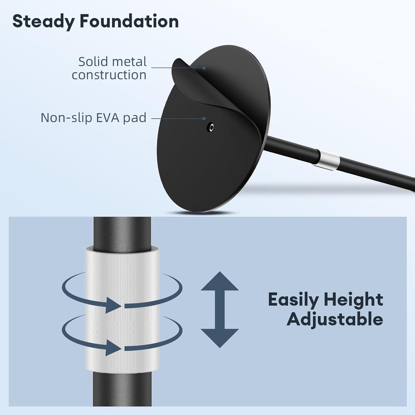 SuppoHold 1/4'' 11.8''~18.5'' Projector Mount Stand Compatible with Nebula/XGIMI/TMY/HAPPRUN and More, Metal Base