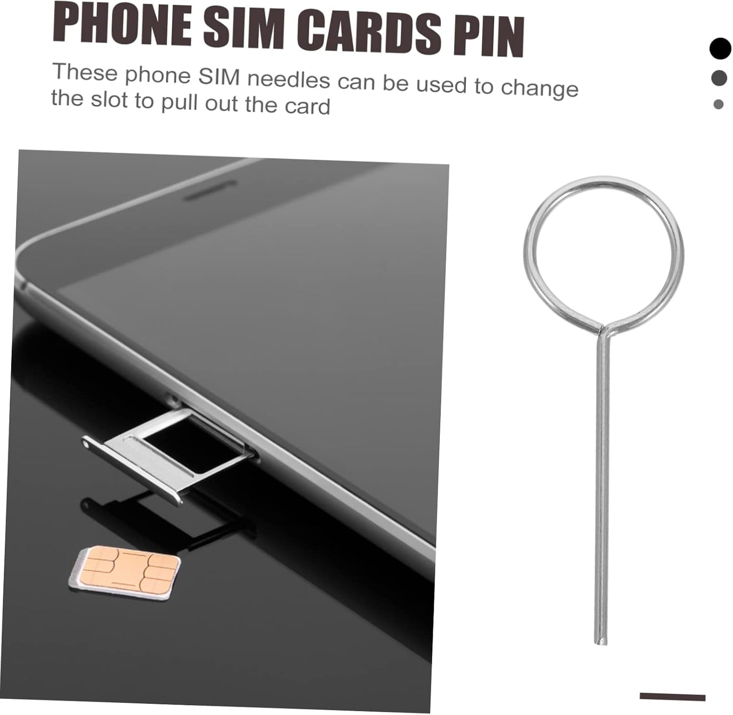 500pcs jojofuny Sim Card Tray Remover Tool Eject Pin for Smartphones Convenient and Sim Removal Tool Compatibility