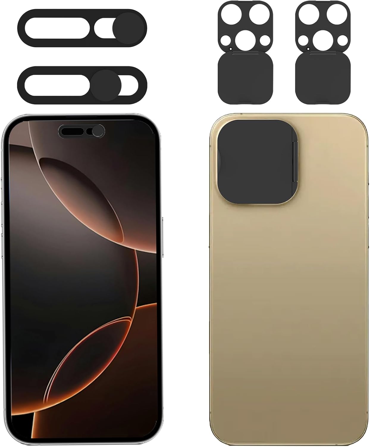 EYSOFT 16 16 Recognition2Pack Privacy Cover Compatible for iPhone Pro/iPhone Pro Max with Front Camera Cover,Protect