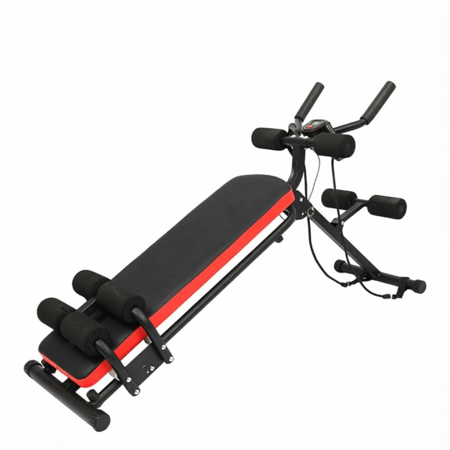 Adjustable Ab Workout Bench-Ab Trainer Machine with LCD Display, Multi-functional Ab Machine for Home Gym