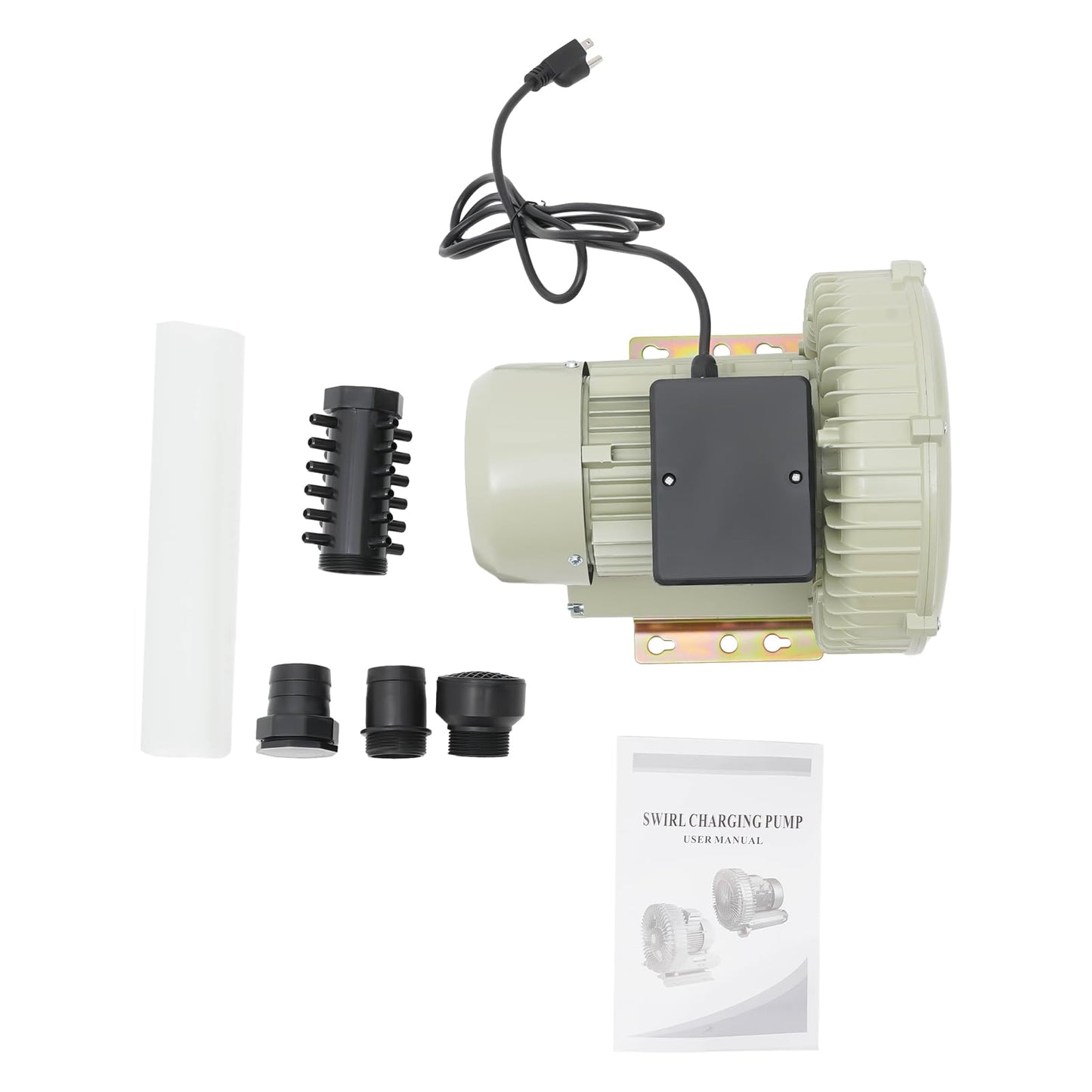 Aquaculture Vortex Air Blower Pump, 370W 12Kpa Industrial Fish Tank Electric Air Pump High Pressure Blower for Aquarium Pond