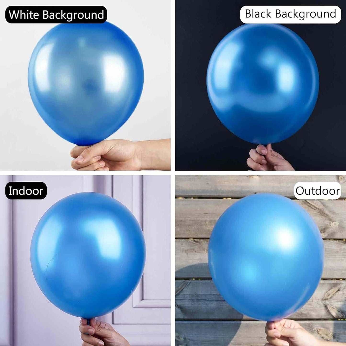 PartyWoo 12-Inch Pearl Azure Blue Balloons - Perfect for Birthday, Baby Shower & Wedding Decor