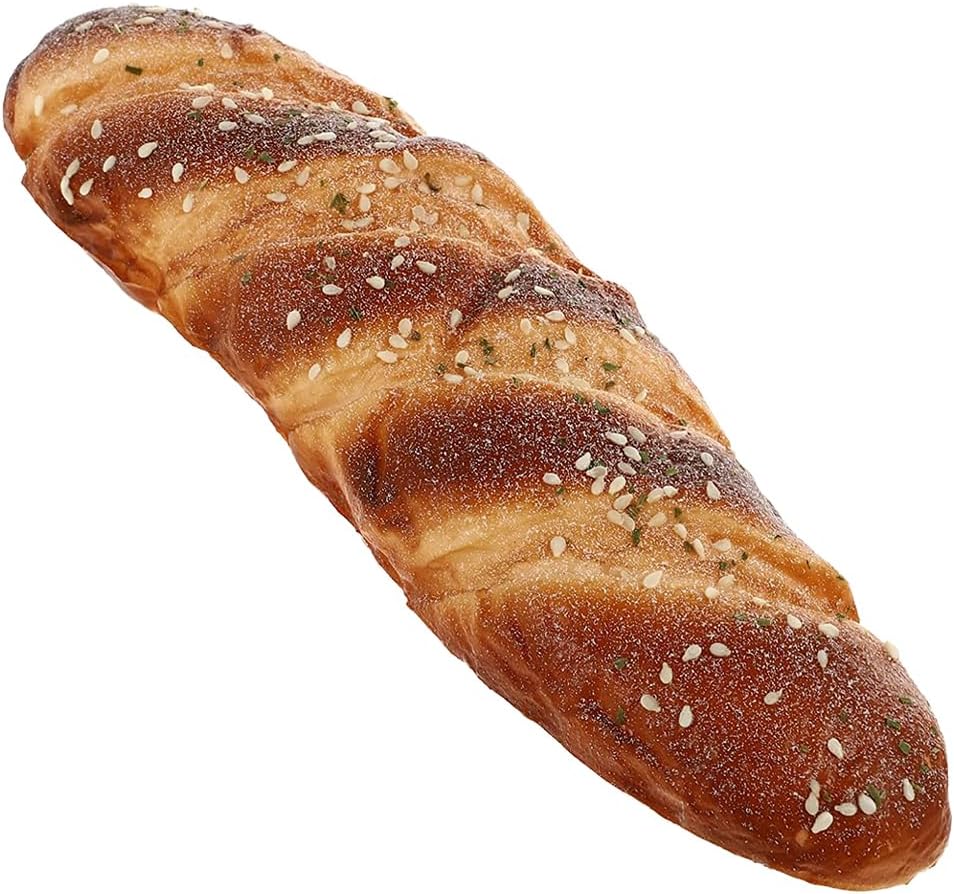 LIFKOME 9.05X2.75X1.37In Pu Artificial Bread Model Simulation Bread Photo Prop Bakery Display Kitchen Decor Lifelike