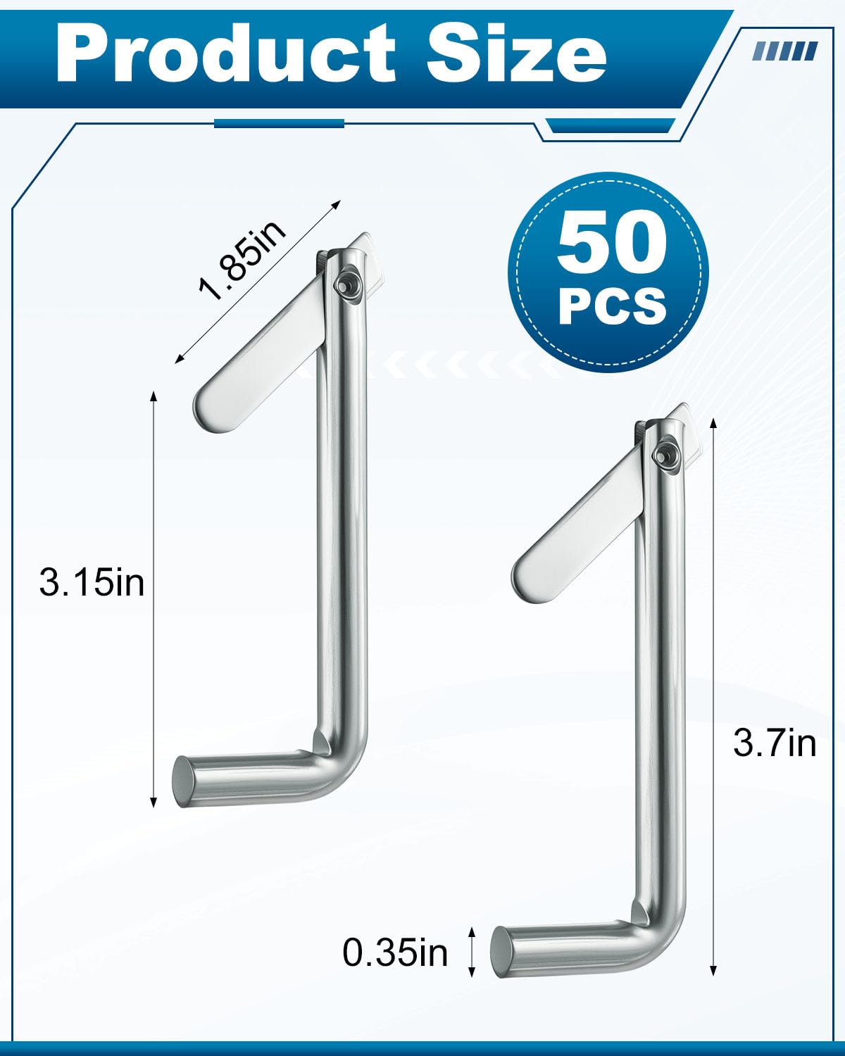 AOKLIT 50Pcs Galvanized Steel Scaffolding Toggle Pins, Scaffold Metal Locking Pins for Architecture, Furniture Installation, and Home DIY