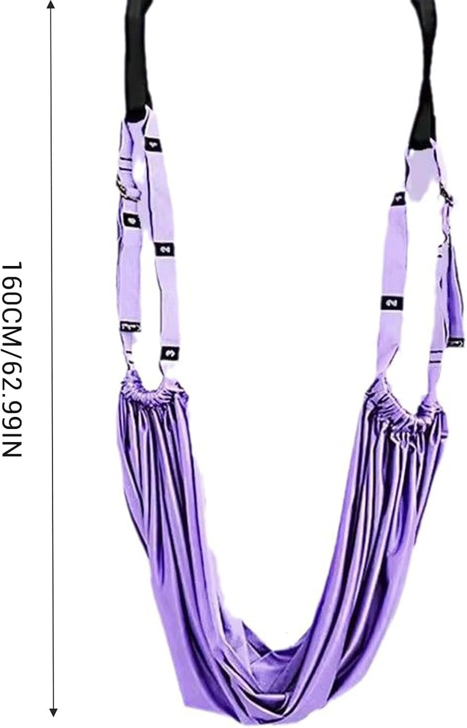 Elfzone Yoga Door Swing - Leg Stretcher Strap,Yoga Stretching Strap,Backbend Training Rope with Door Anchor, Flexibility Trainer Stretching Equipment Assist Stretch Strap for Fitness Gymnastics Dance Aerial Ballet (purple)