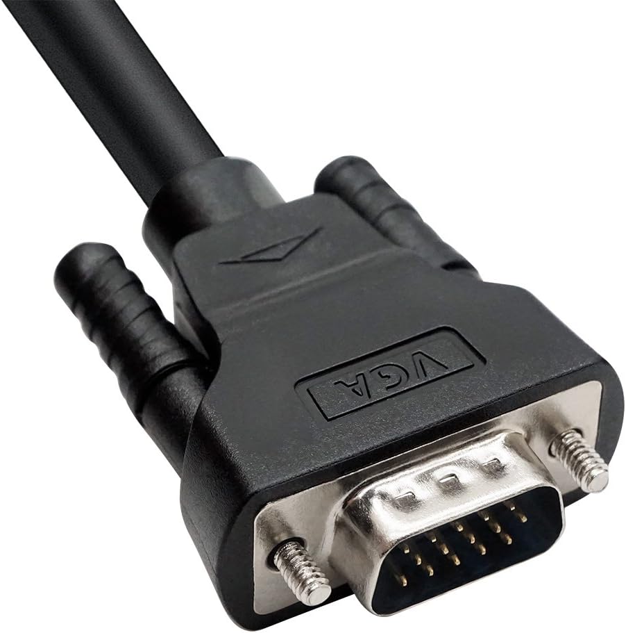 DTECH 3 1080p (1 Feet SVGA VGA Computer Monitor Cable Male to Male Supports High Resolution Meter, Black)