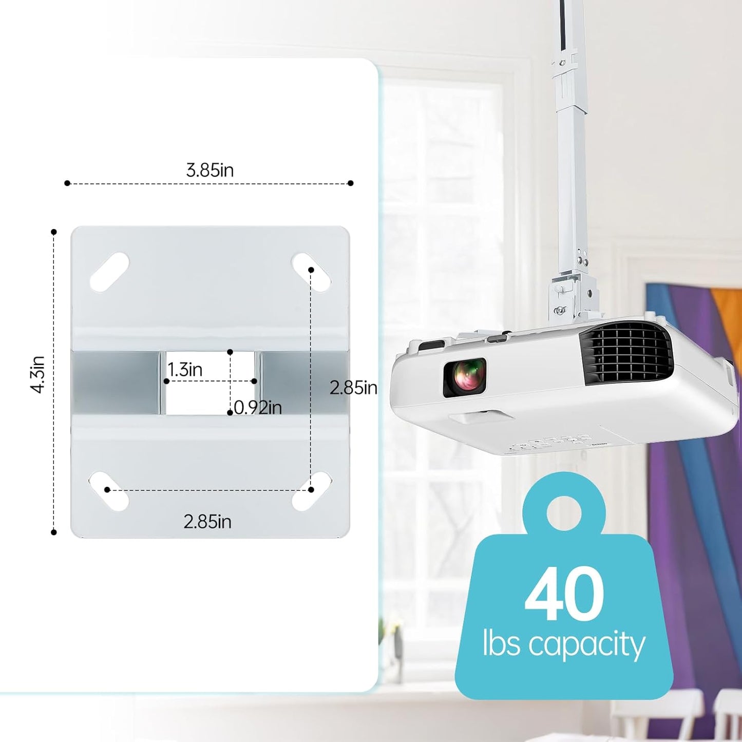 Runhike Projector Mounts Compatible with Epson Projector for Wall and Celling Mount,Ceiling Mount Compatible with Epson