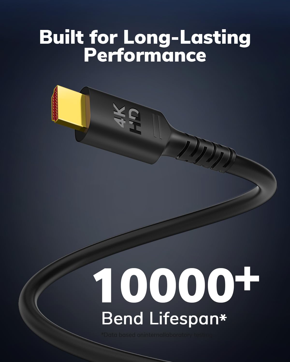 4K 30FT, 4K@60Hz, CL3 DisplayPort to HDMI Cable Uni-Directional DP to HDMI Cord Compatible for Dell, HP, Samsung