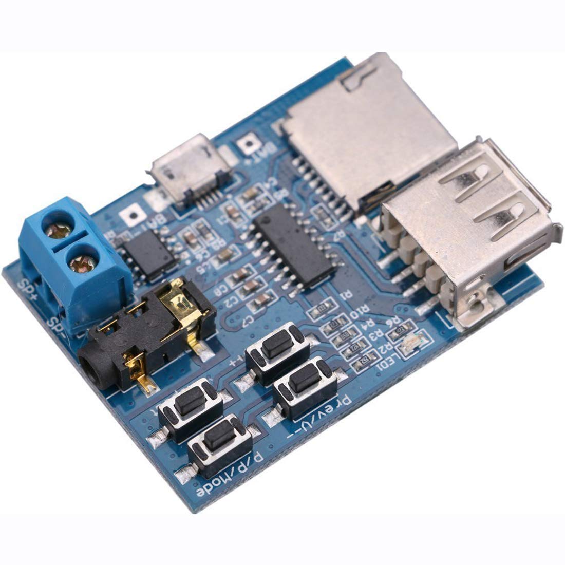 MP3 5V HiLetgo TF Card U Disk Play Decoder Player Module with Audio Amplifier Audio Decoding Player Module Micro USB