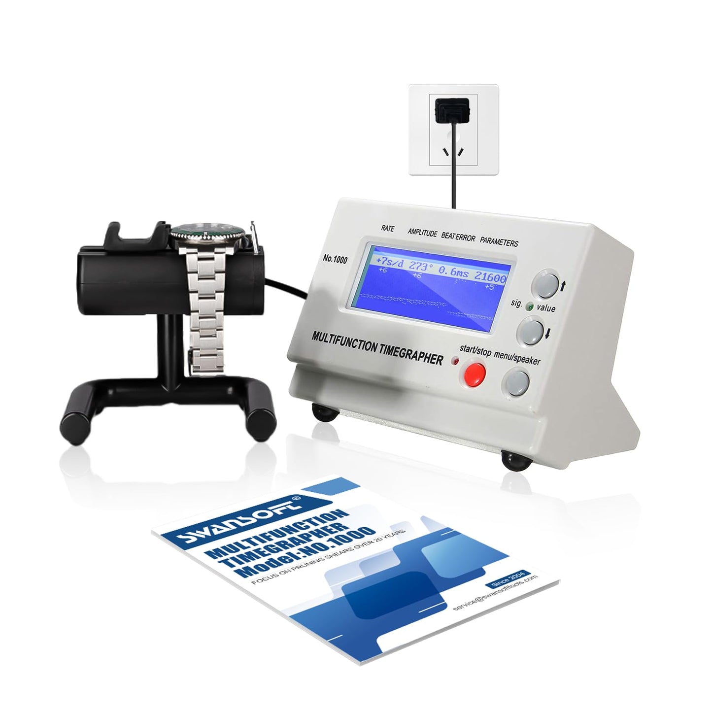 SWANSOFT Timegrapher No.1000, Multifunctional Watch Tester, Watch Timing Machine for Watchmaker, Watch Enthusiast, Calibration Tool for Mechanical Watches