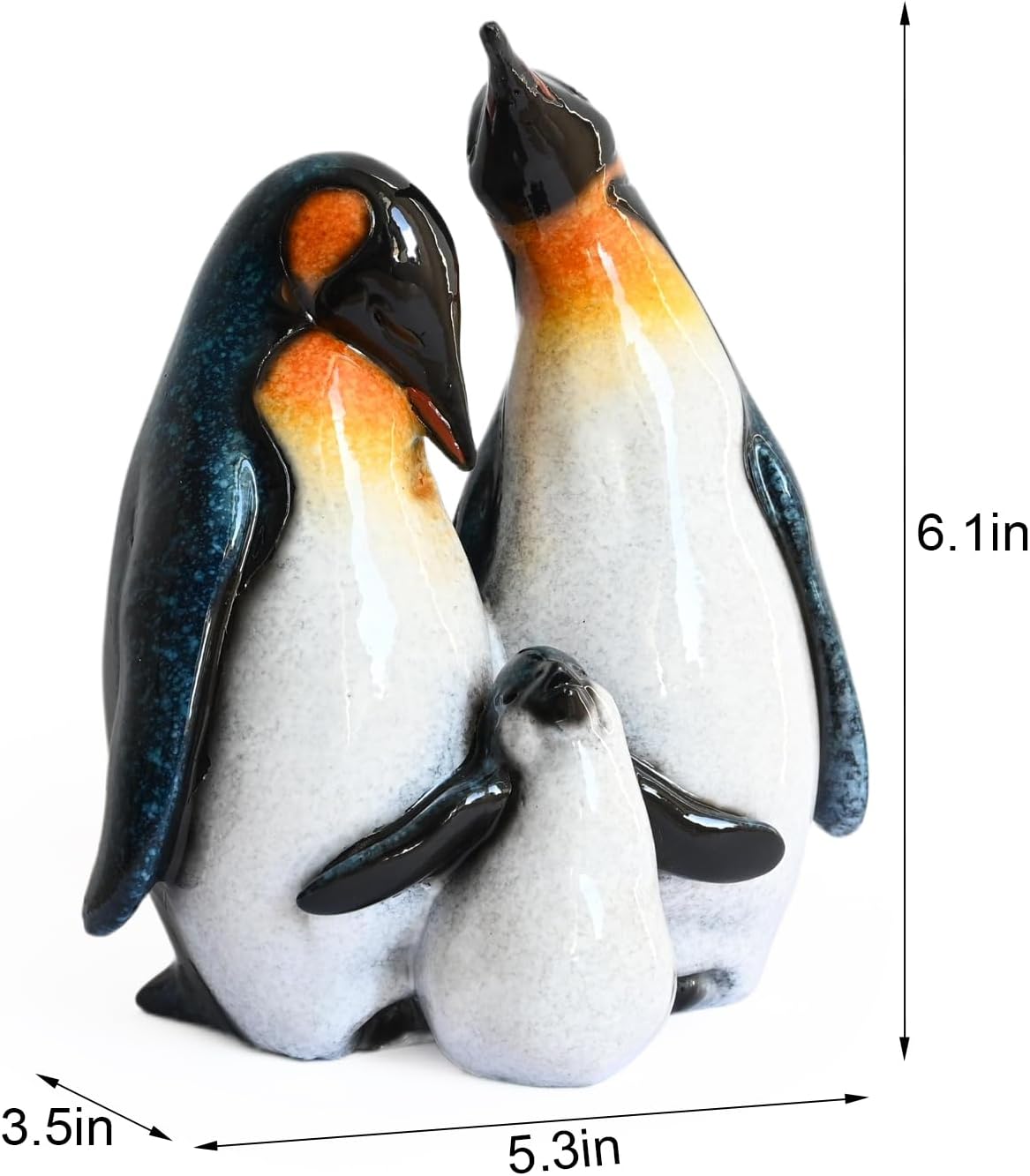 Skiennix Cute Penguin Family Statues - Charming Home Decor for Bedroom, Living Room & Office | Unique Gifts for Mom & Grandma