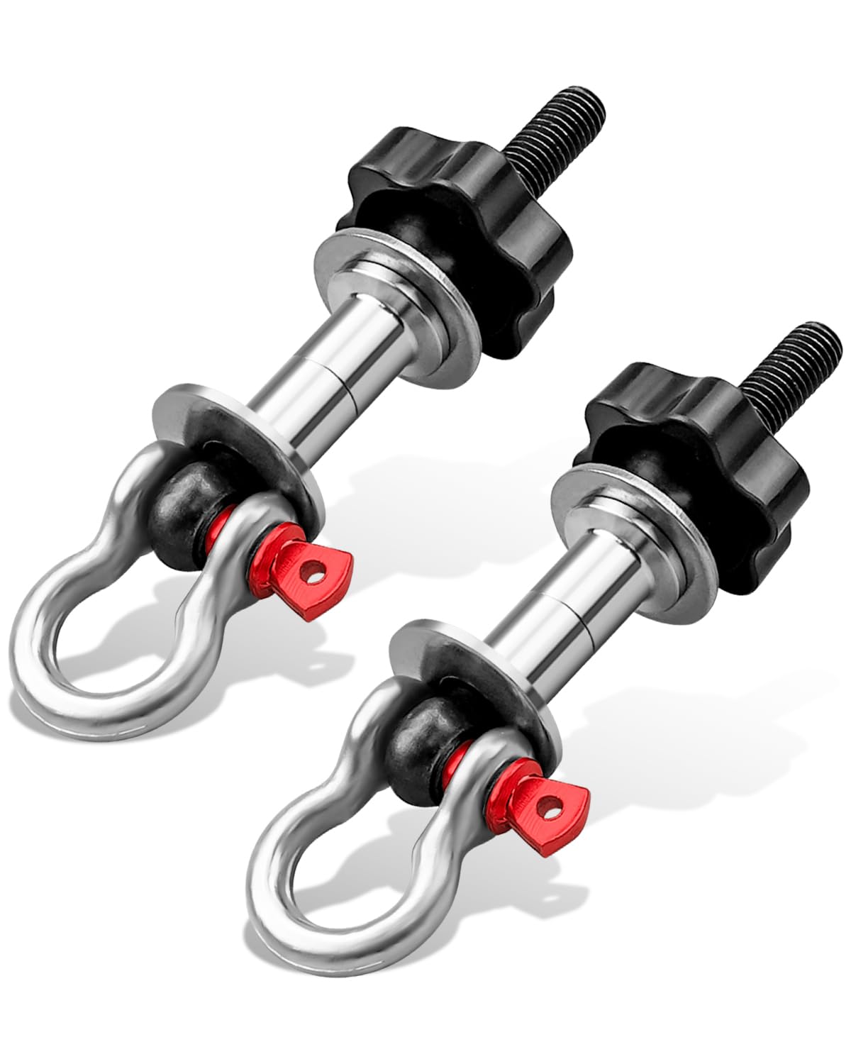 Upgrade Power Rack Attachments with Convex stainless steel gaskets, Versatile O-Ring Attachment Fit for 1-3 inch Squat Frames and Strength Frames, Heavy Duty Band Pegs for Resistance Band, 2 Pcs