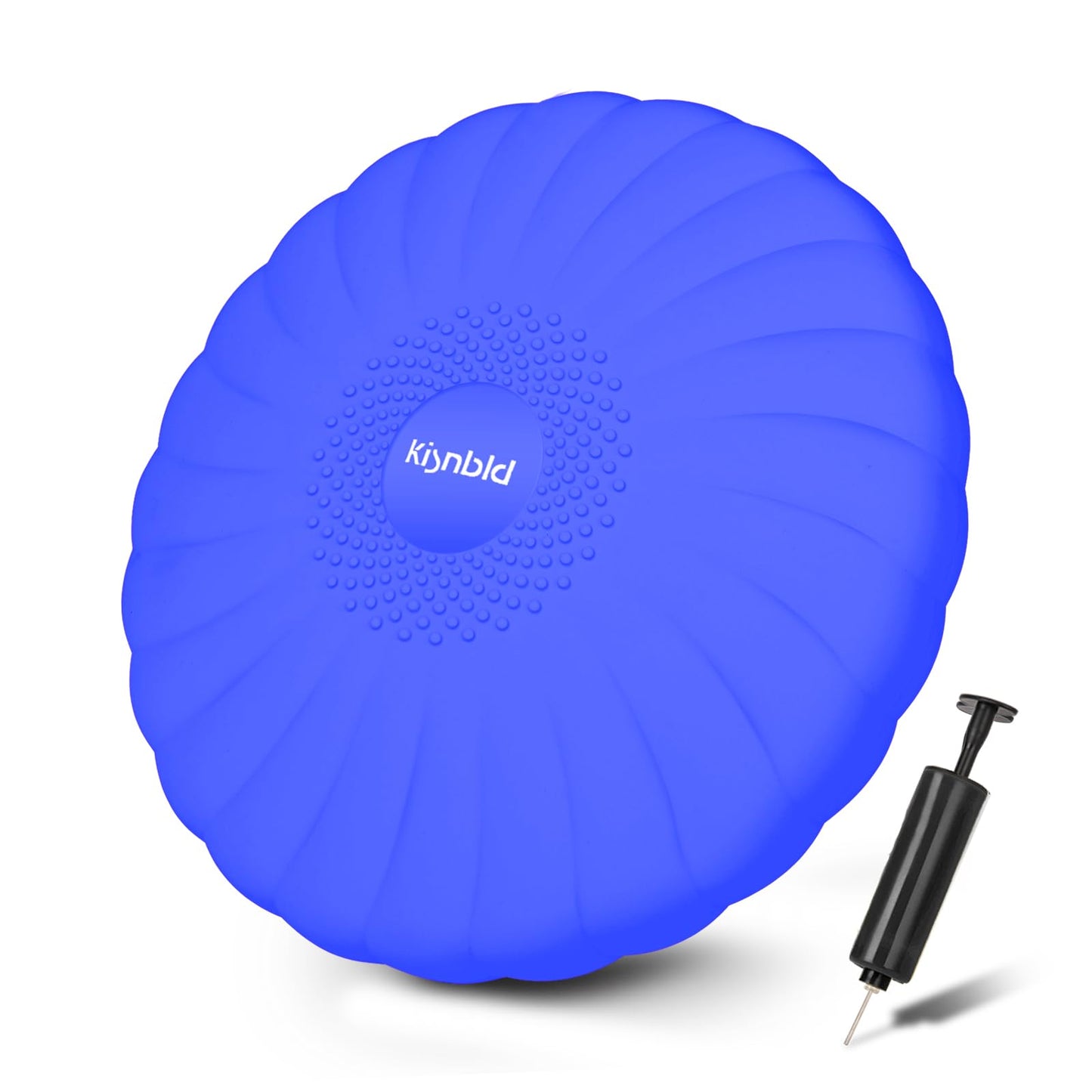 kisnbld Wobble Cushion, Extra Thick Wiggle Seat for Sensory Kids, Non-slip Balance Disc with Inflation Pump for Adults Core Strength, Posture Improvement & Physical Therapy (13.5in/34cm)