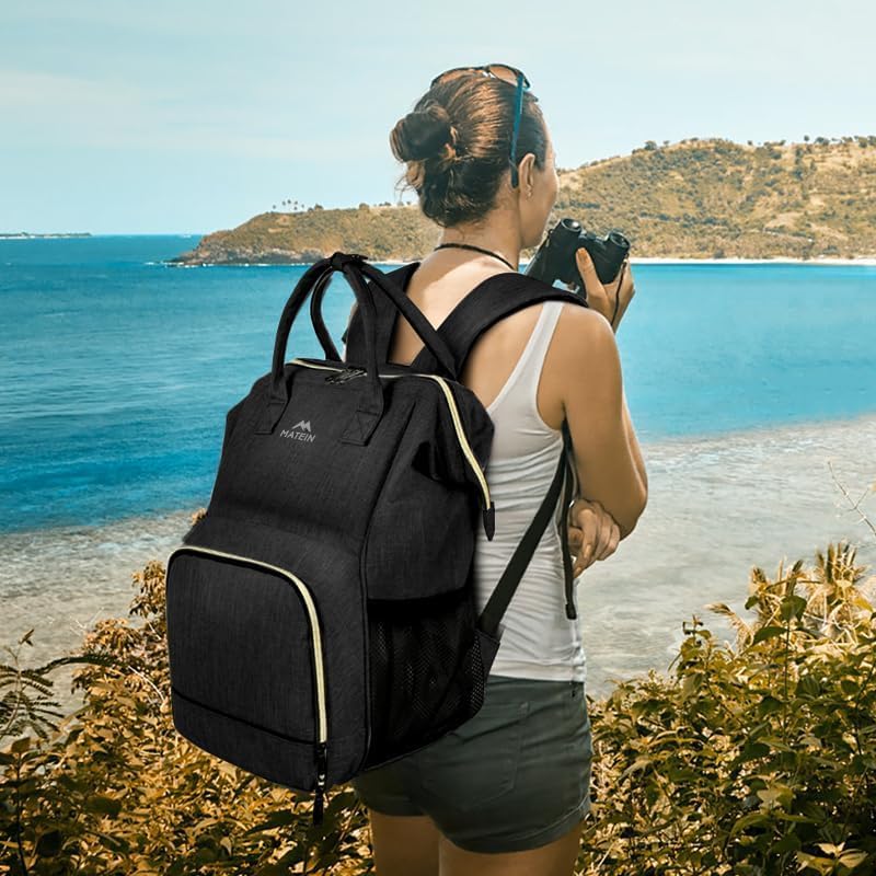 Backpack Backpack 15.6 Inch Commuter MATEIN Lunch for Women, Insulated Cooler Lunch Bag for Men, Leakproof Laptop
