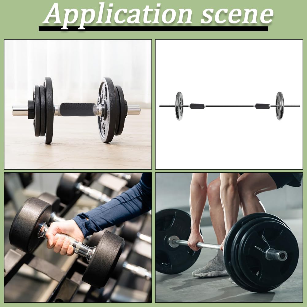 GORGECRAFT 2Pcs Black Dumbbell Grip High Density Silicone Non Slip Hand Pressure Relief Arm Blaster Adapter Thick Dumbbell Clutch Bar Grip Tool for Weightlifting Muscle Building Strength Training