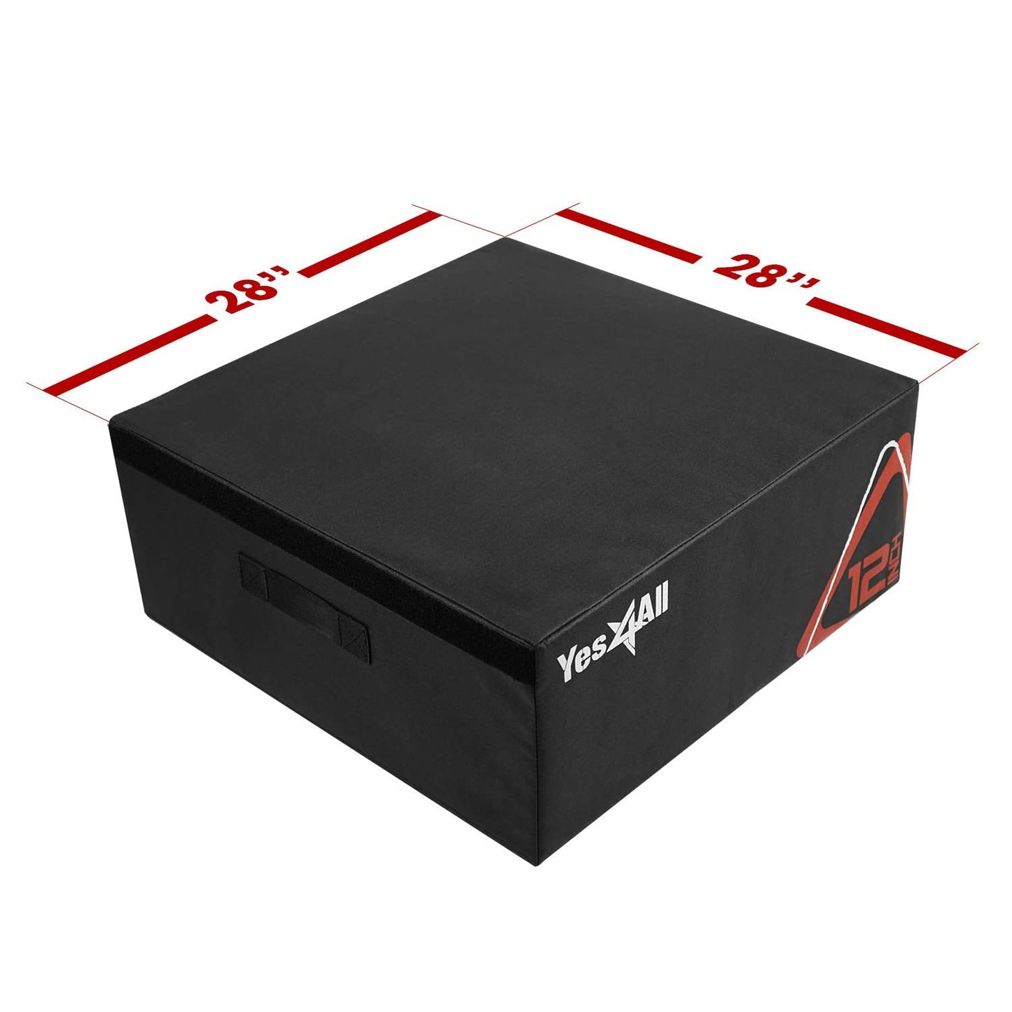 Yes4All Adjustable Soft Plyo Box – Available in 6, 12, 18 and 24-inch Box Sizes (K. Black - 12" + 24")
