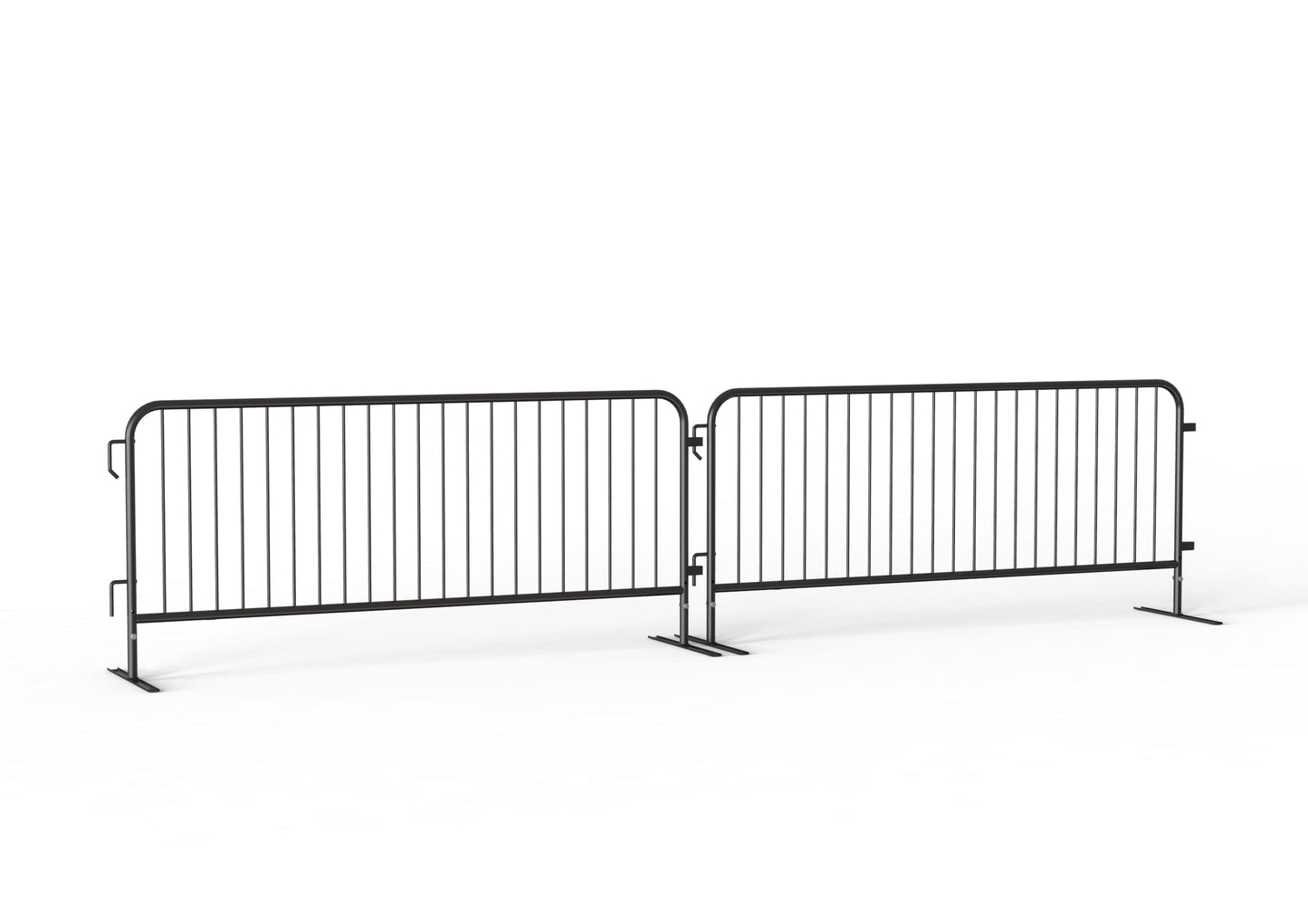 Angry Bull Barricades Barricade in a Box - Heavy Duty Interlocking Steel Barricade, 8.5 Ft. (Hot Dipped Galvanized, Flat Feet)