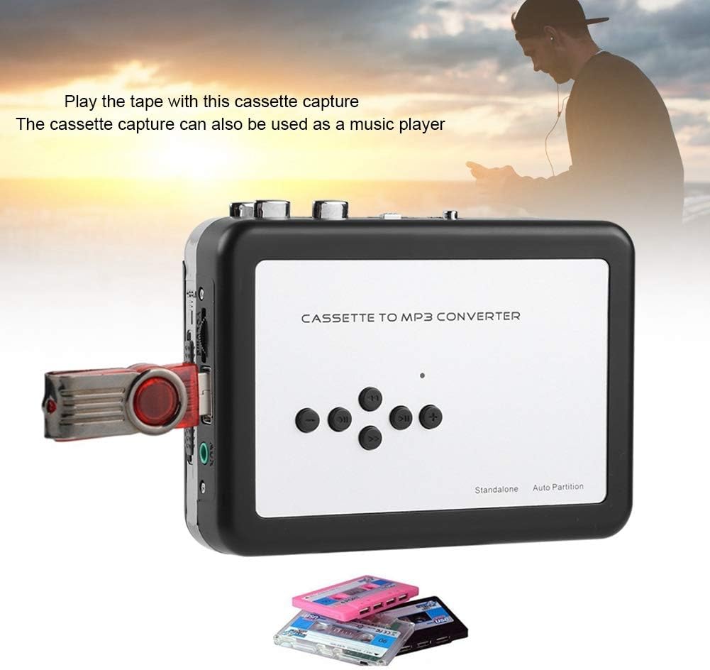 Hakeeta Cassette MP3 Cassette MP3 to Converter USB Player from Tapes to Converter Compatible with PC, Computer, Laptop