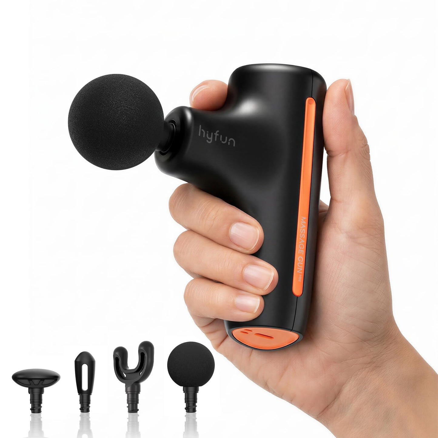 HYFUN H1 Super Mini Massage Gun, Compact Portable Deep Tissue Massage Gun, Pocket-Sized Sports Travel Massager, Percussion Muscle Massager Gun for Home, Gym, Office, Black
